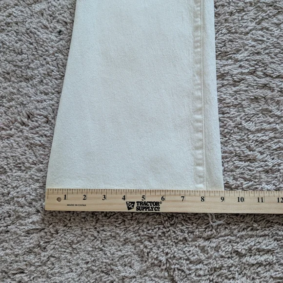 NWT Kut from the Kloth Kelsey High Rise Ankle Flare Jeans Ecru Raw Hem Size 10 - Picture 11 of 11